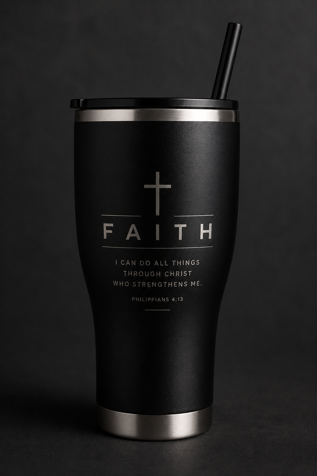 Philippians 4:13 Faith Modern Curve Tumbler